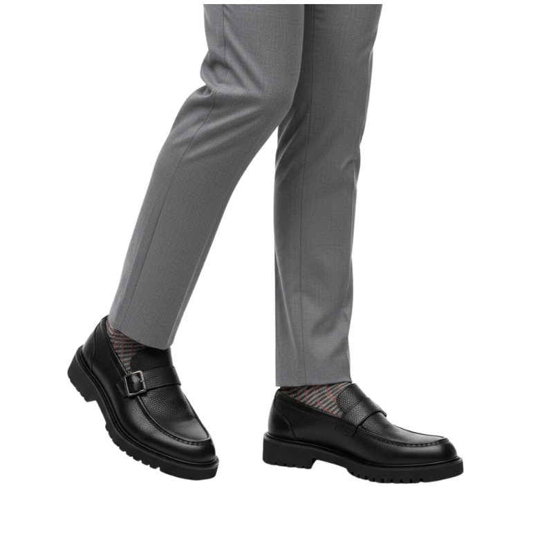 James Classic Monk Loafers with Rugged Sole