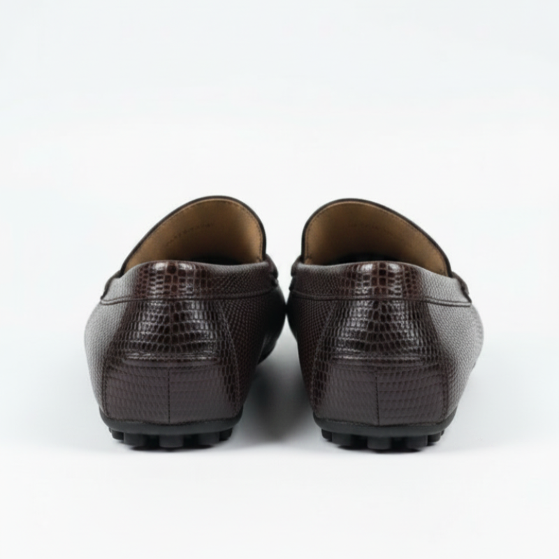 Imperio Lizard Texture Driving Loafers