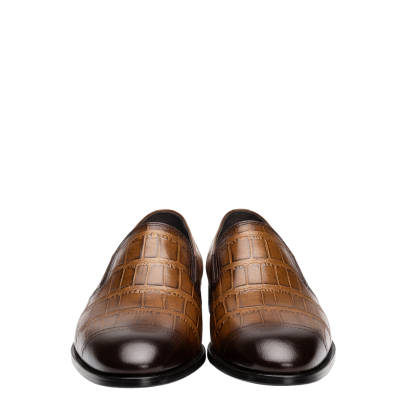 Lorenzo Croc Texture Slip-On Loafers