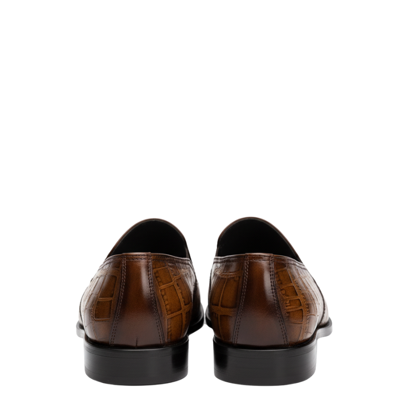 Lorenzo Croc Texture Slip-On Loafers