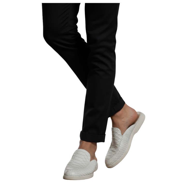Luxe Pattern Elegance Italian Mule Crafted Perfection