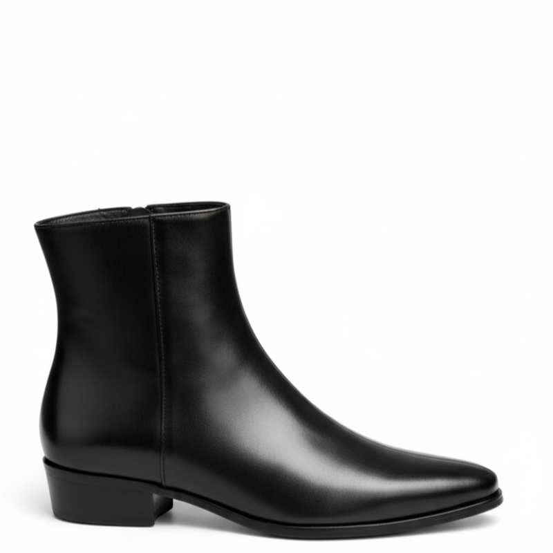 Luxe Italian Sleek Zip Sleek Ankle Boots