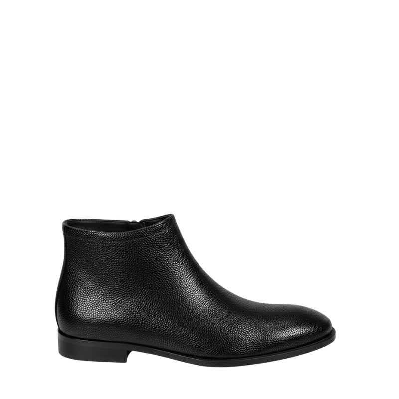 Luxury Craftsmanship in Minimalist Ankle Zipper Boots