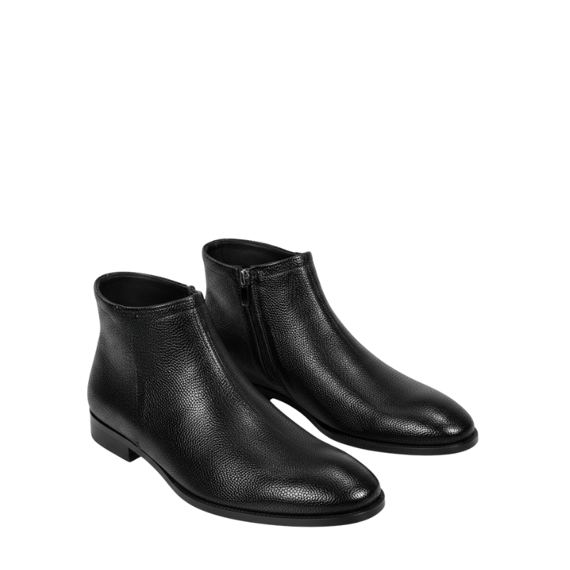 Luxury Craftsmanship in Minimalist Ankle Zipper Boots