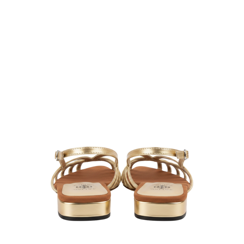 Luxury Metallic Strappy Flat Sandals