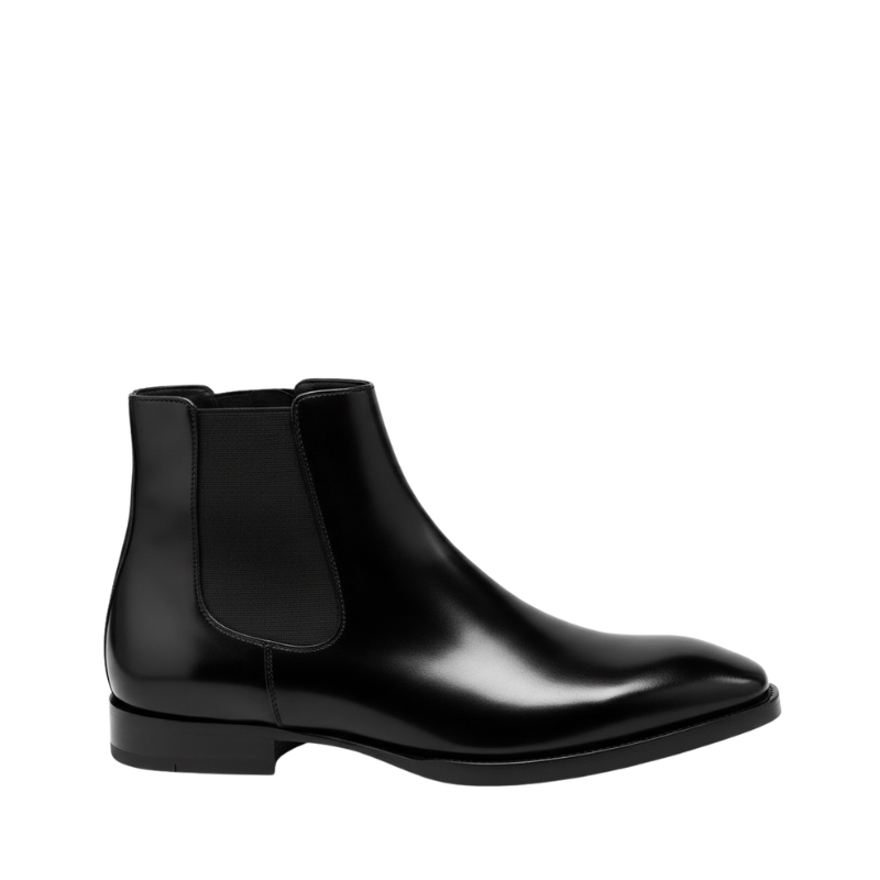 Luxury Noir Sleek Zipper Chelsea Boots