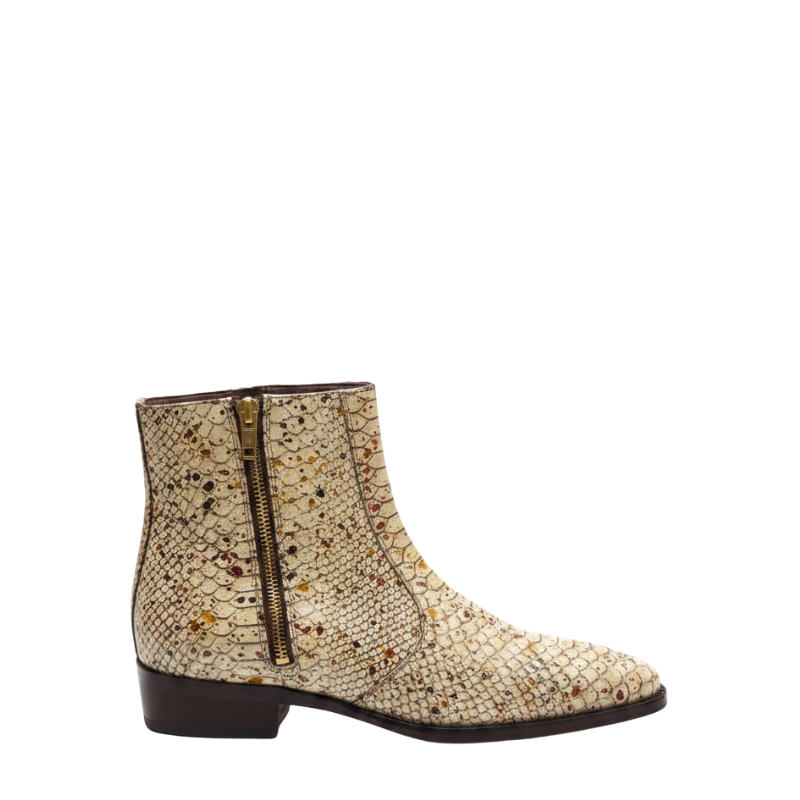 Luxury Speckle Python Ankle Boots