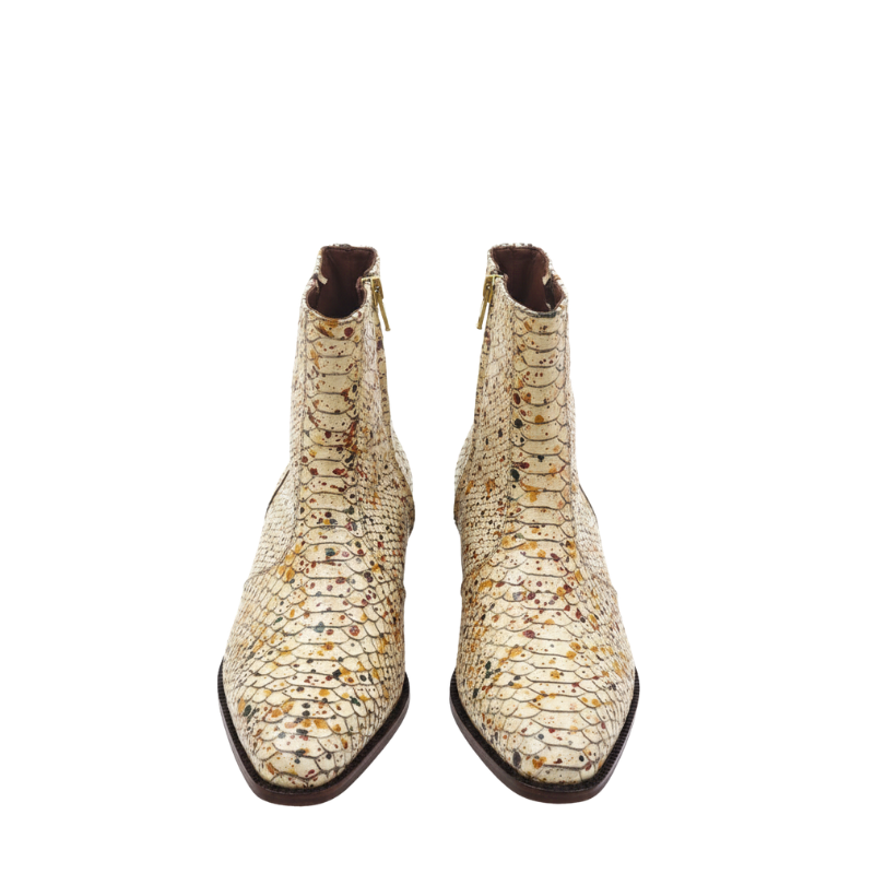 Luxury Speckle Python Ankle Boots