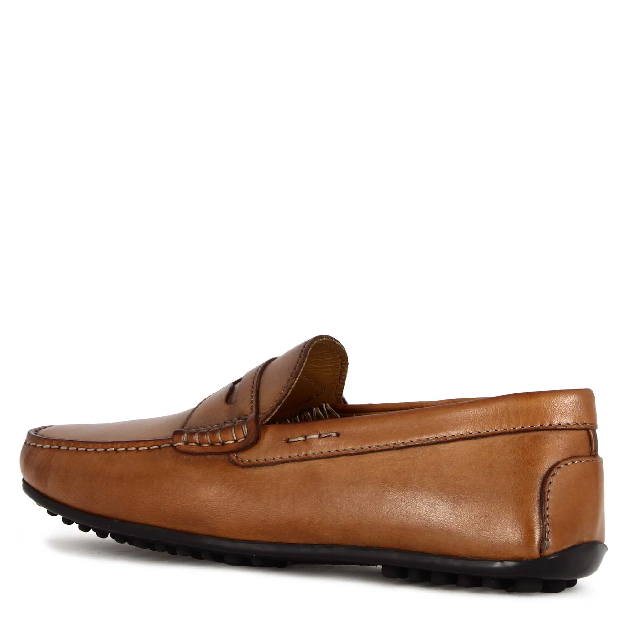 Men's casua moccasin in leather