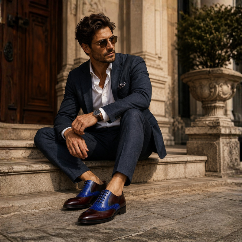 Majestic Bold Dual Elegance Textured Oxford
