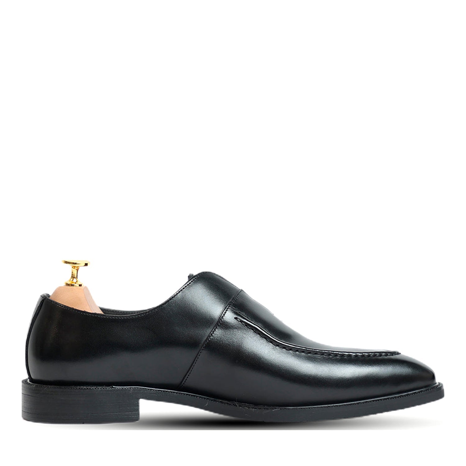 Melvin Plain Leather Single MonkStraps Shoe