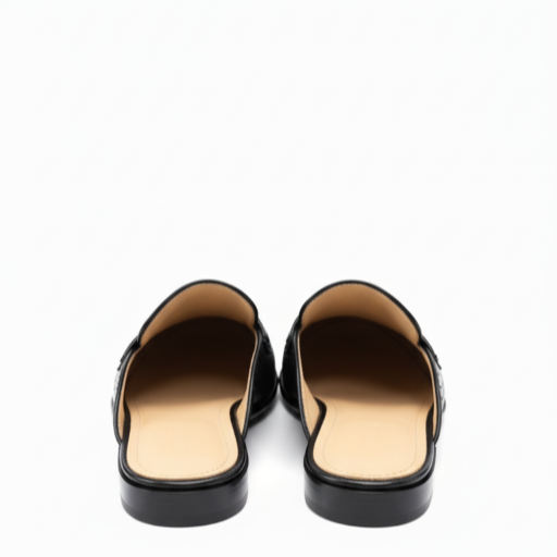 Menäó»s Croc-Embossed Woven Leather Mules