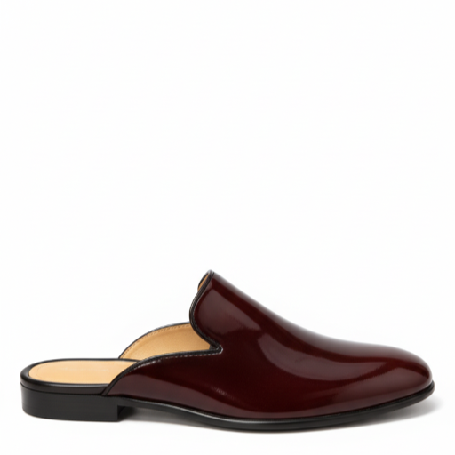 Regal Bordeaux Gloss Leather Mules