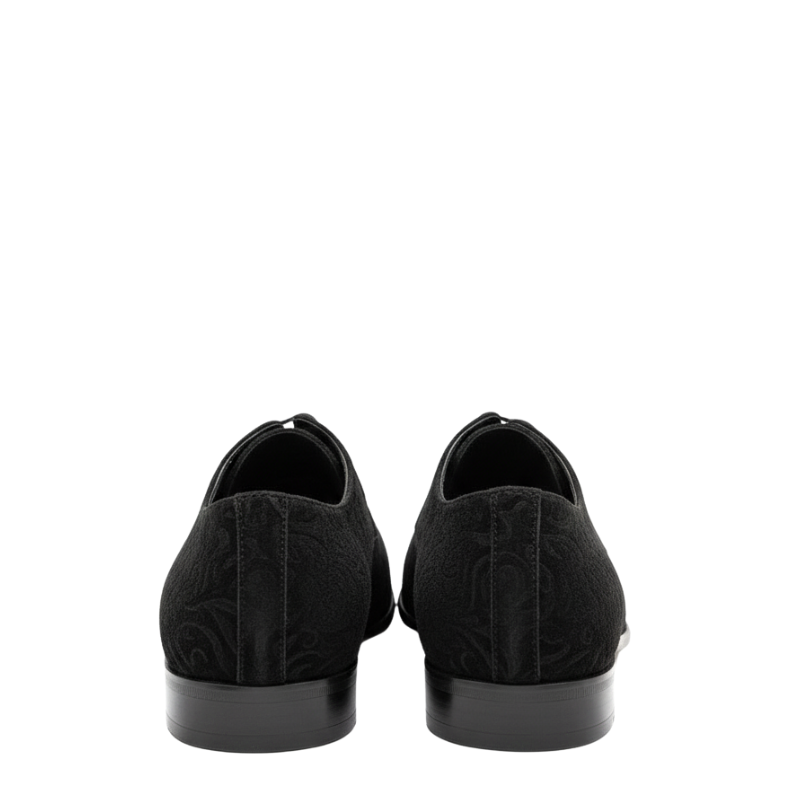 Midnight Baroque Pattern Lace-Up Oxfords