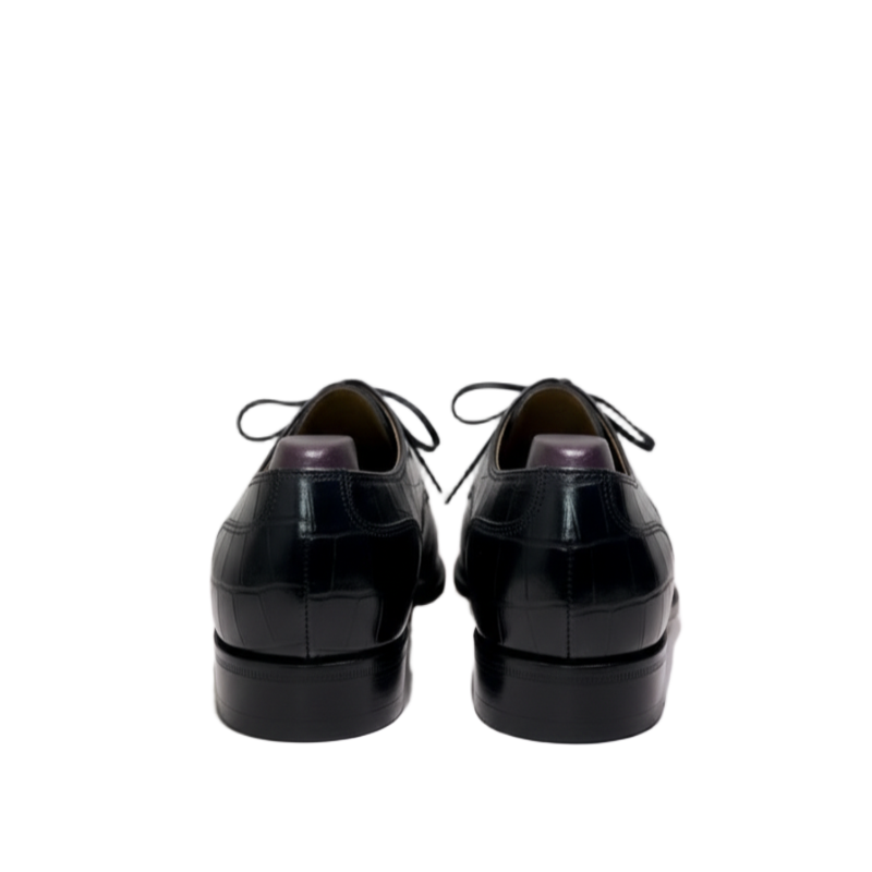Midnight Croc Lace Up Oxford Shoes