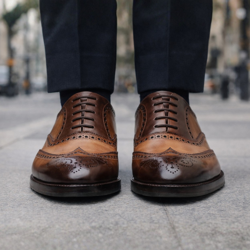 Midnight Legacy Artisan Wingtip Brogue Oxford