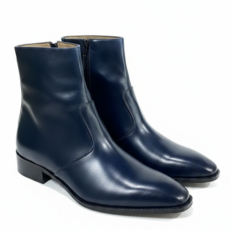 Minimalist Design Luxury Zipper Ankle Boots