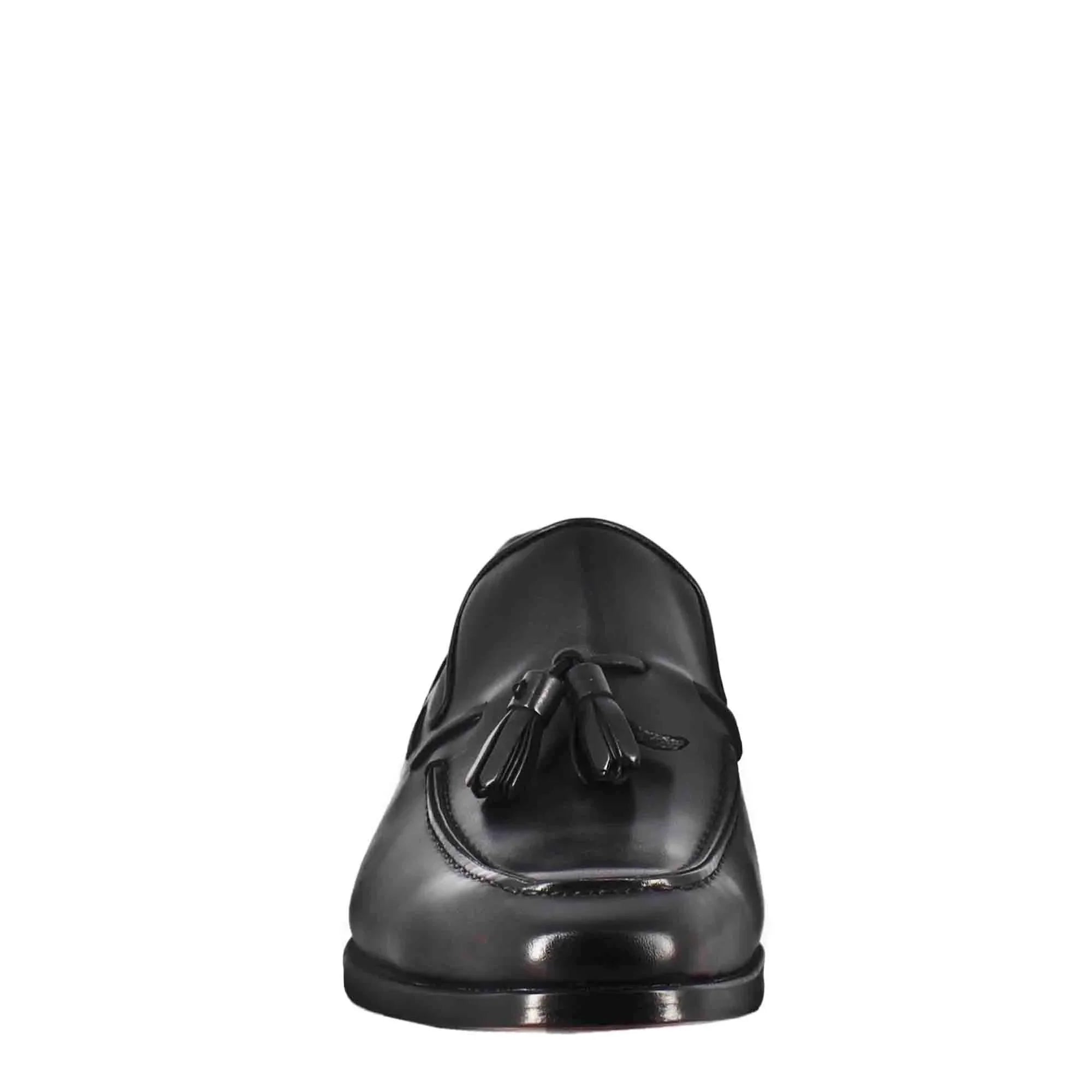 Black Square Toe Moccasin
