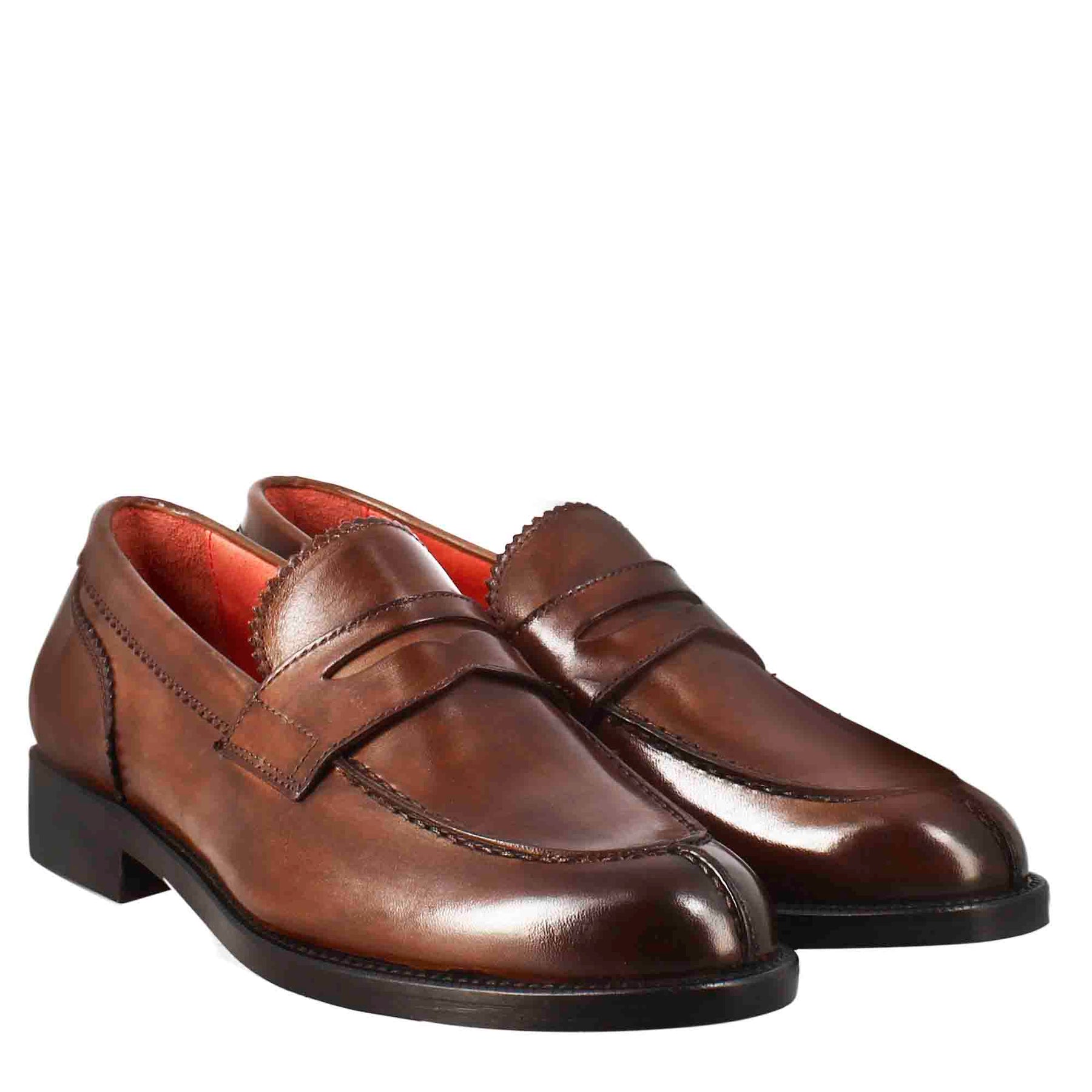 Women's Moccasin in Brown Leather