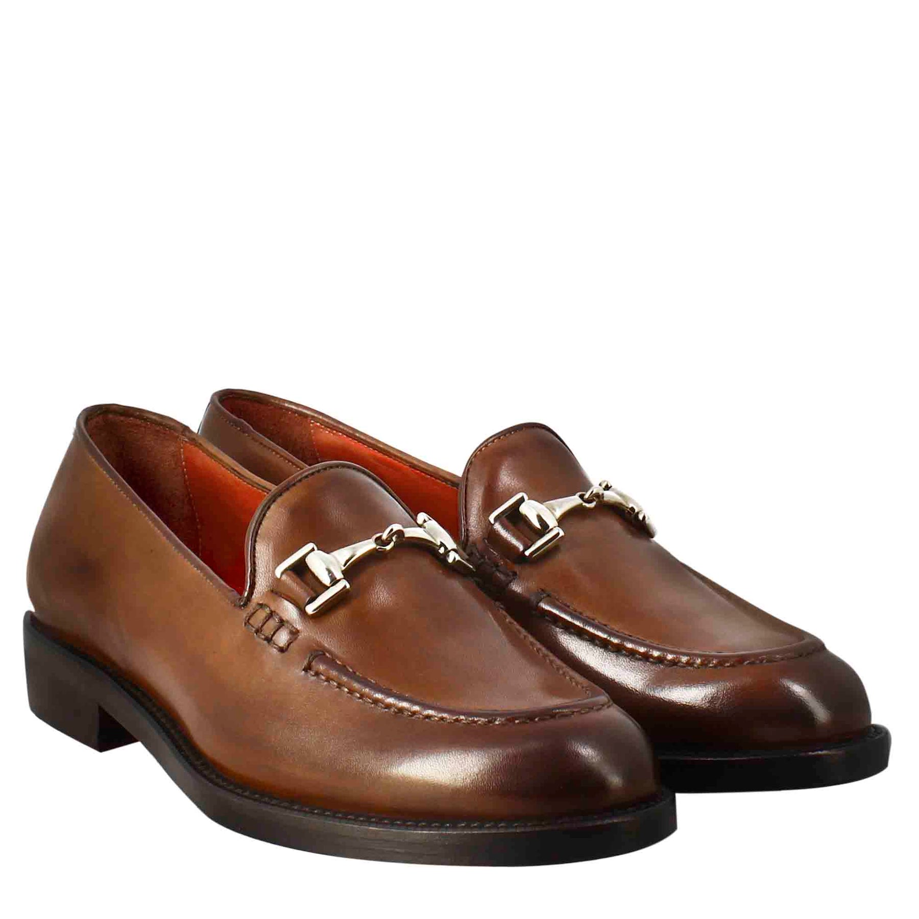 Women's Moccasin in Brown Leather