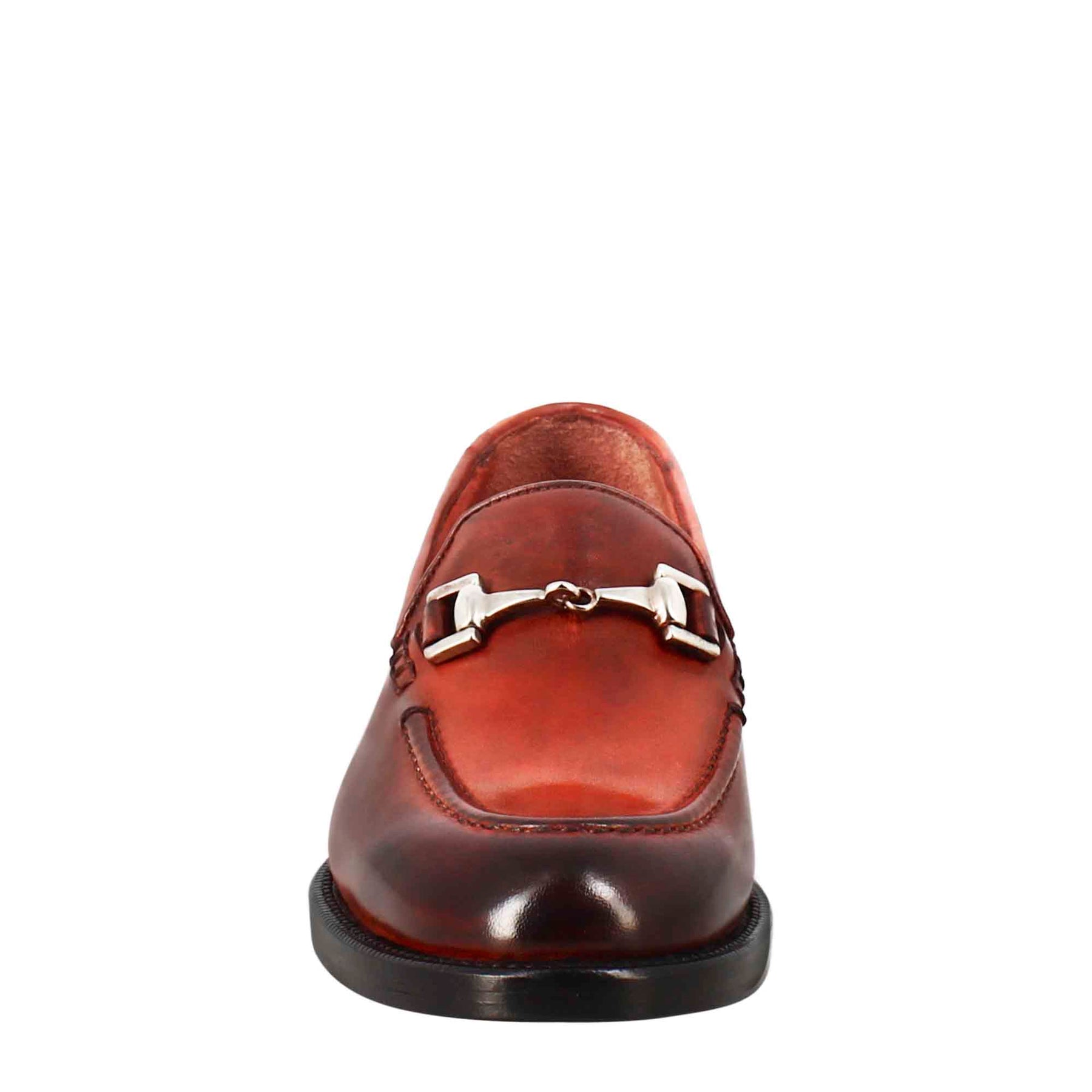 Women's Red Leather Moccasin