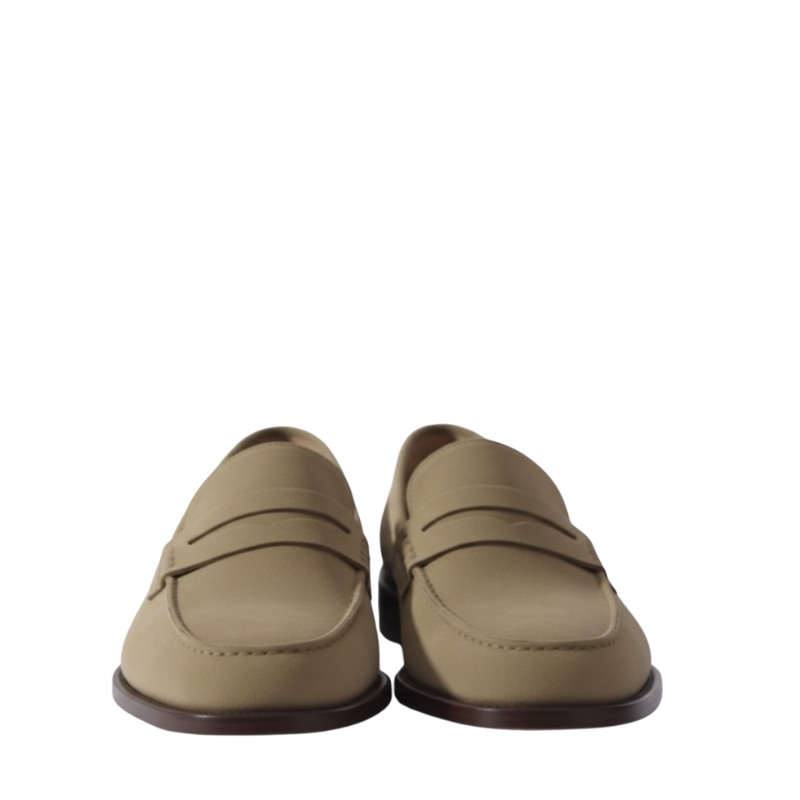 Monarch Dune Smooth Suede Penny Loafers