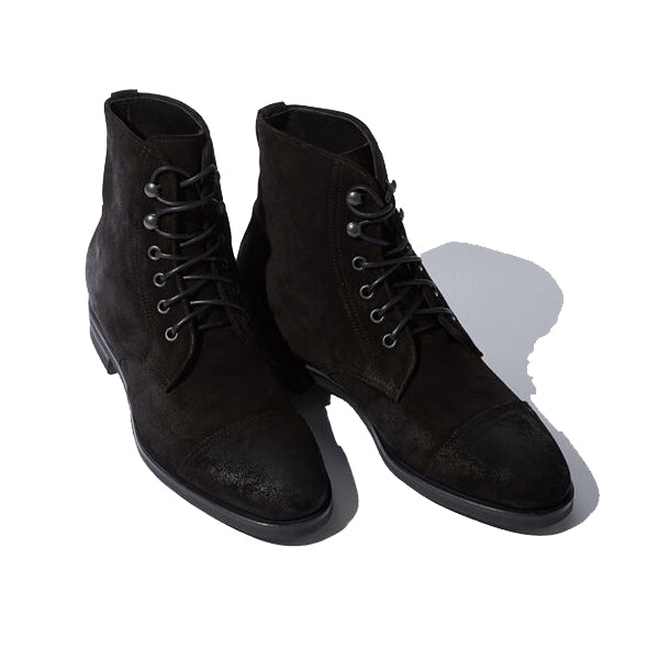 Derby High Ankle Suede Leather Boots