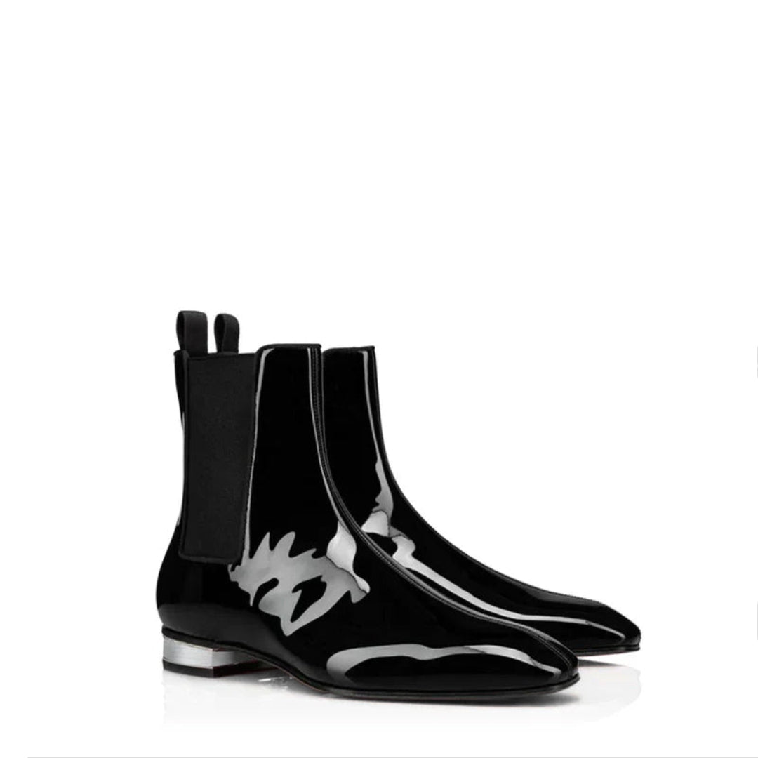 Polished Leather Italian Chelsea Boots for Mens