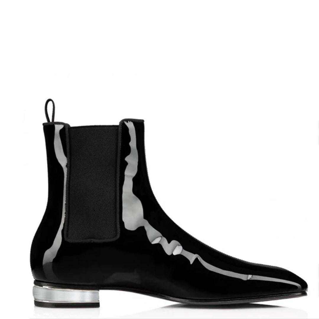 Polished Leather Italian Chelsea Boots for Men's