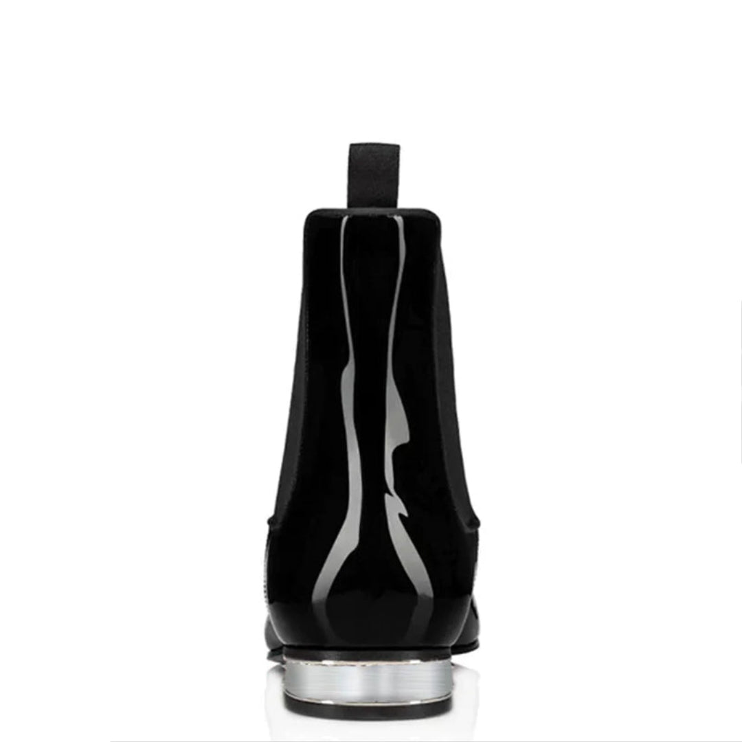 Polished Leather Italian Chelsea Boots for Men's