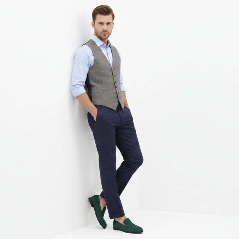 Men's Suede Italian Loafers For Daily Comfort