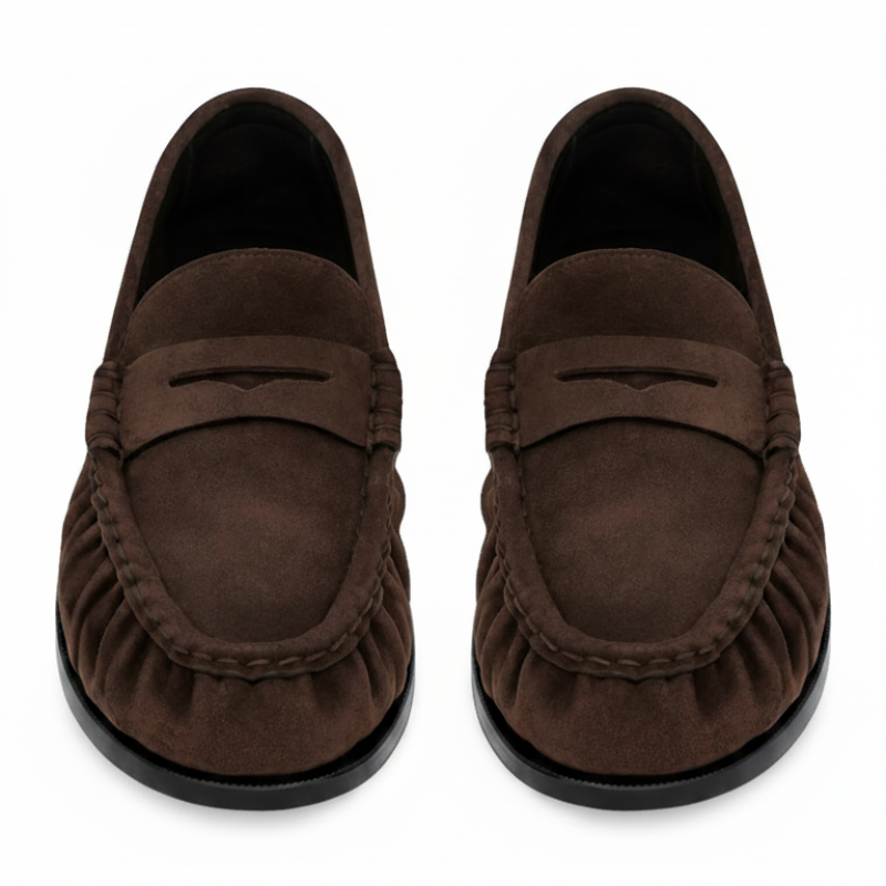 Refined Comfort Rounded Toe Suede Loafers