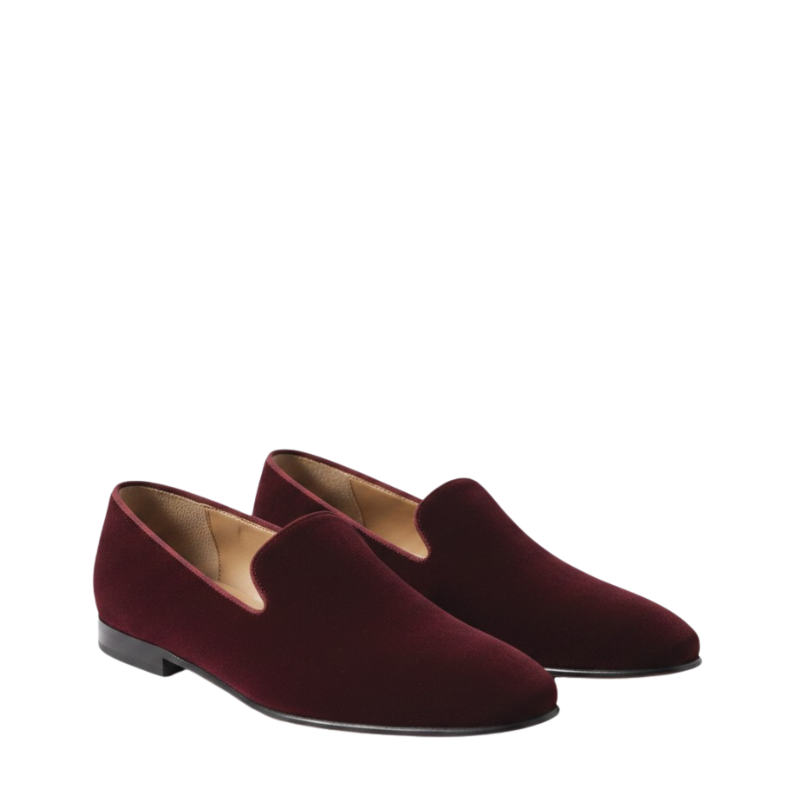 Refined Comfort Velvet Loafers Signature Statement
