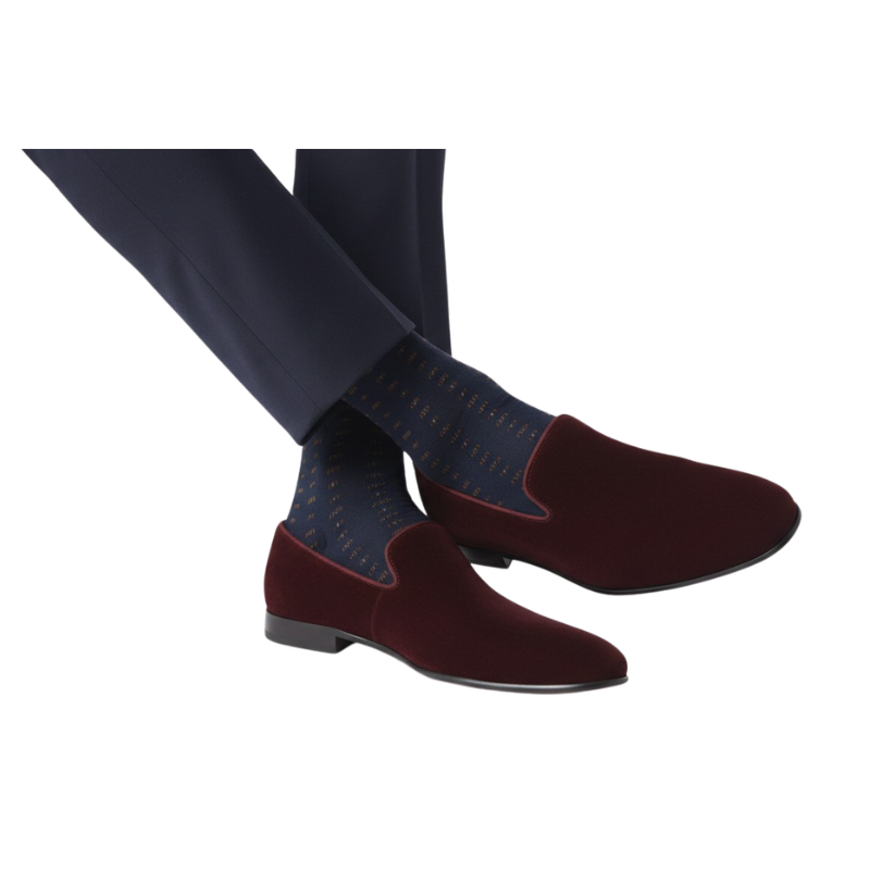 Refined Comfort Velvet Loafers Signature Statement