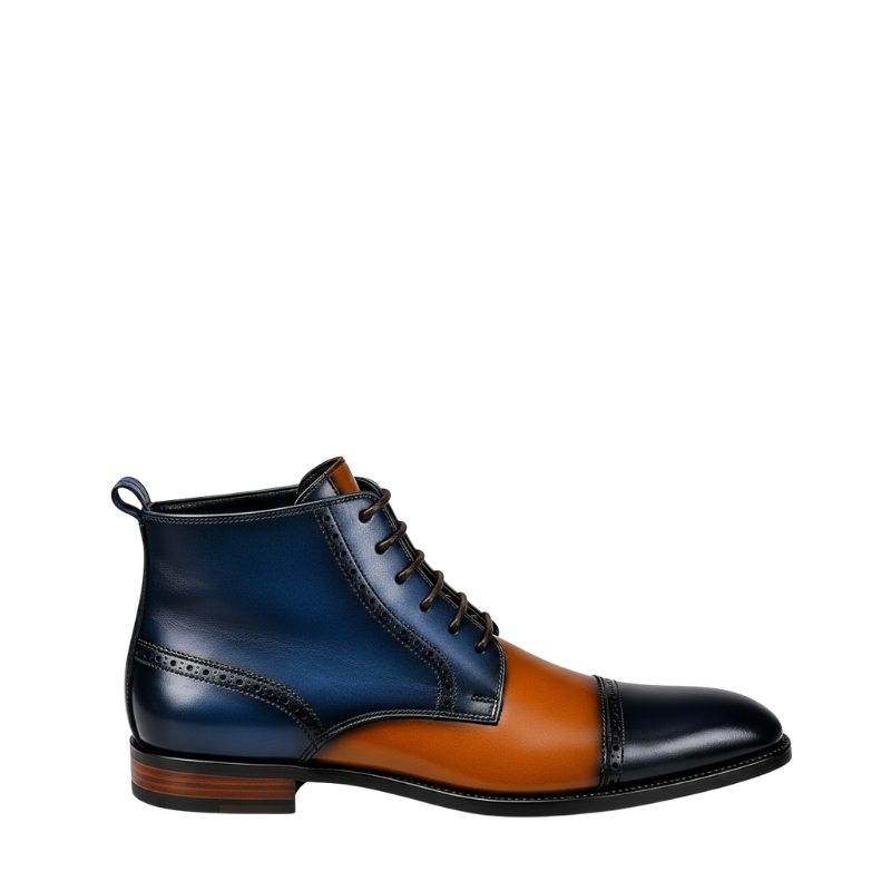 Regal Contrast Two Tone Combat Boots