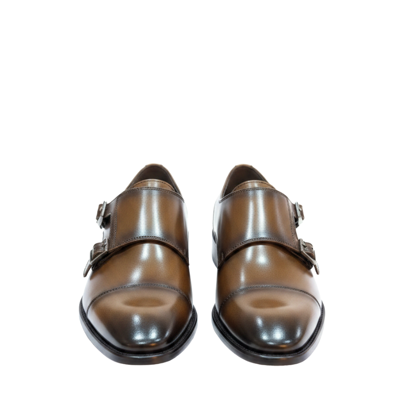 Regal Mocha Handcrafted Monk Strap Shoes