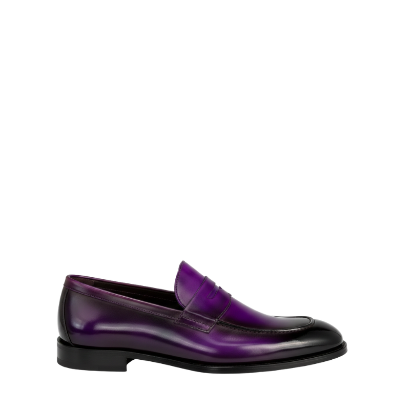 Luxury Aubergine Bold Twist Loafer