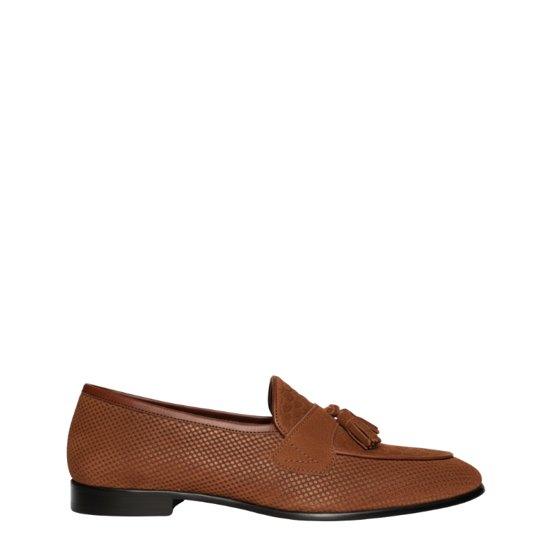 Luxury Saddle Tassel Texture Loafers