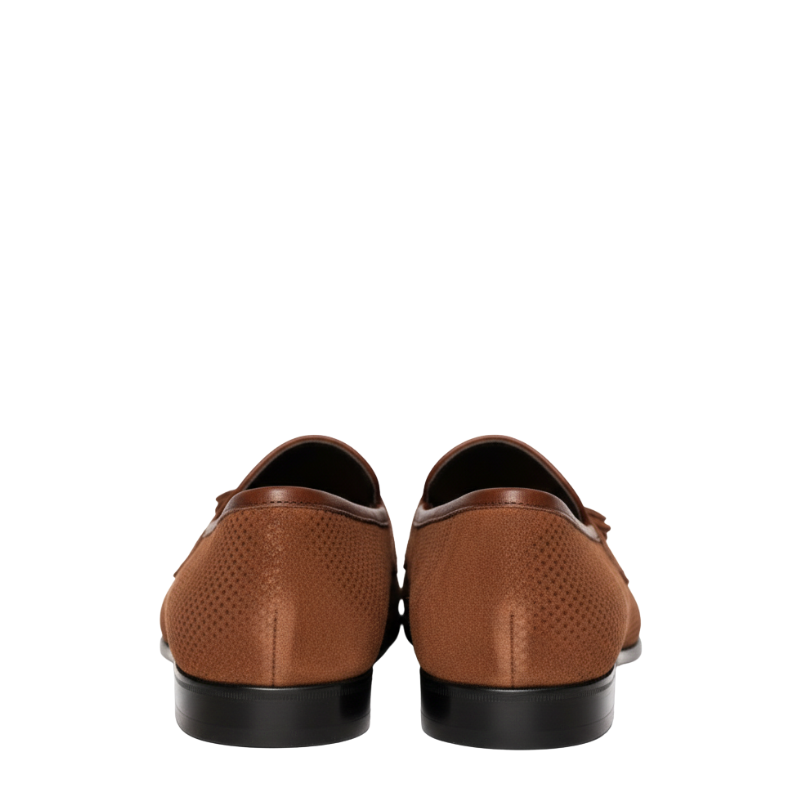 Luxury Saddle Tassel Texture Loafers