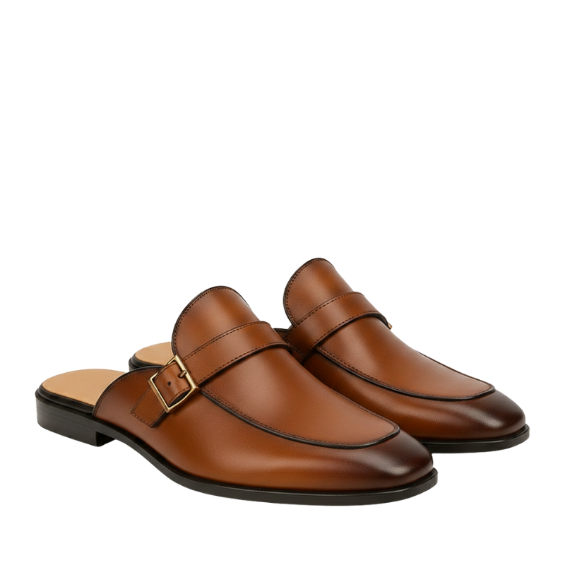 Single Strap Elegant Mule Blue