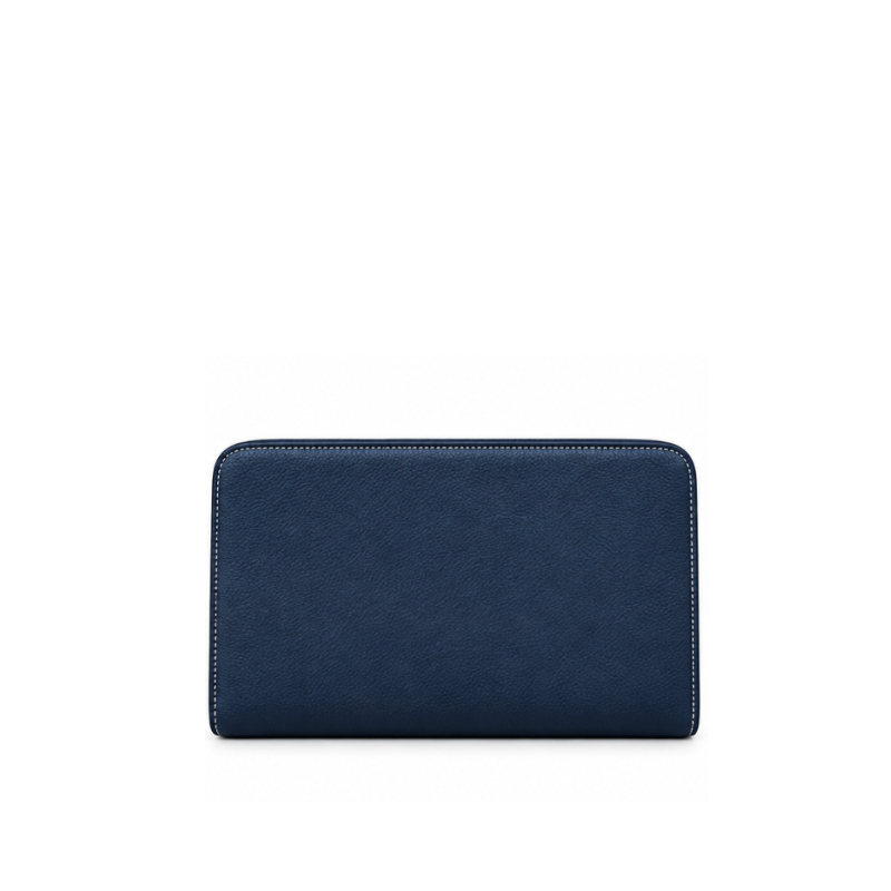Single Zipper Luxury Leather Clutch