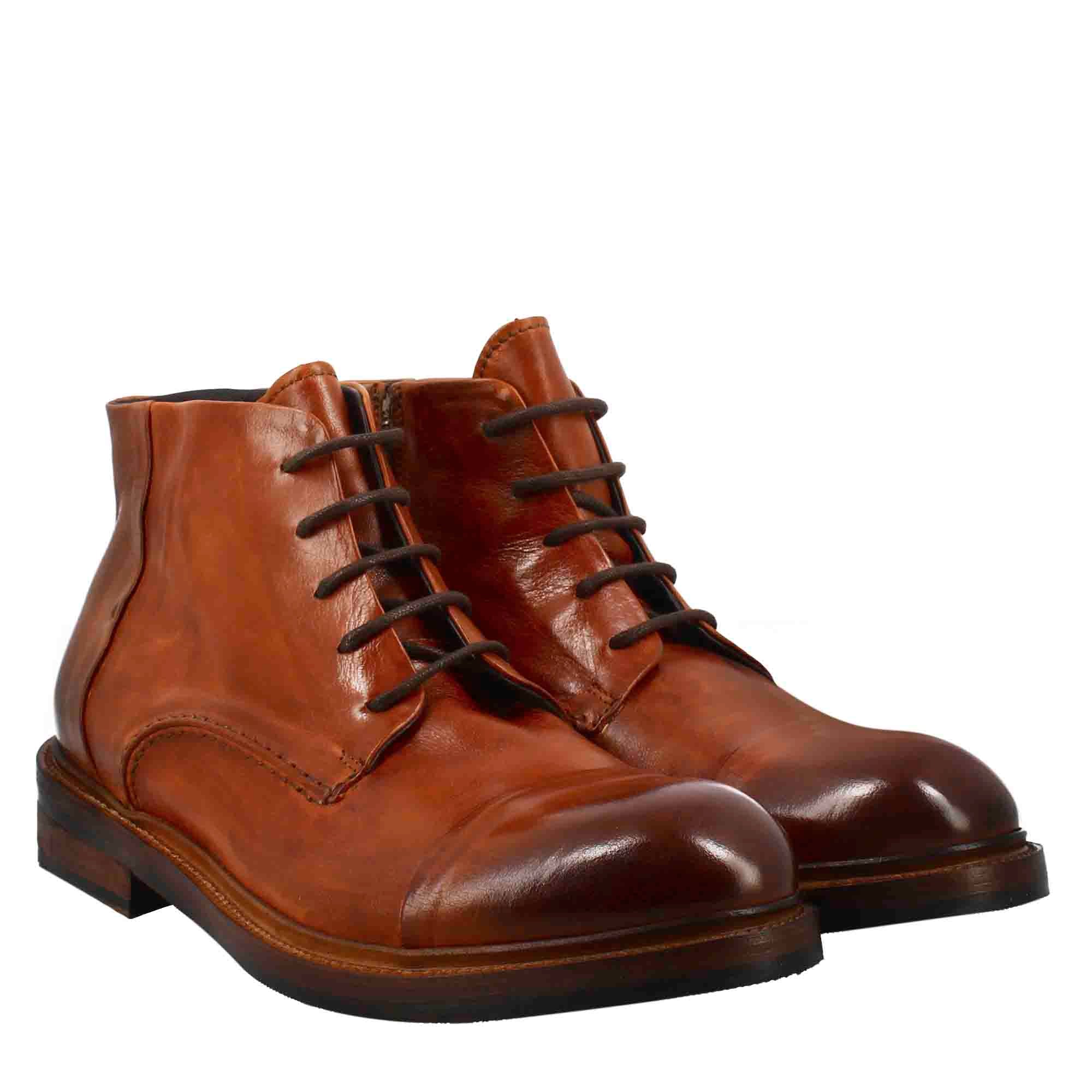 Men's candy chelsea boot washed leather