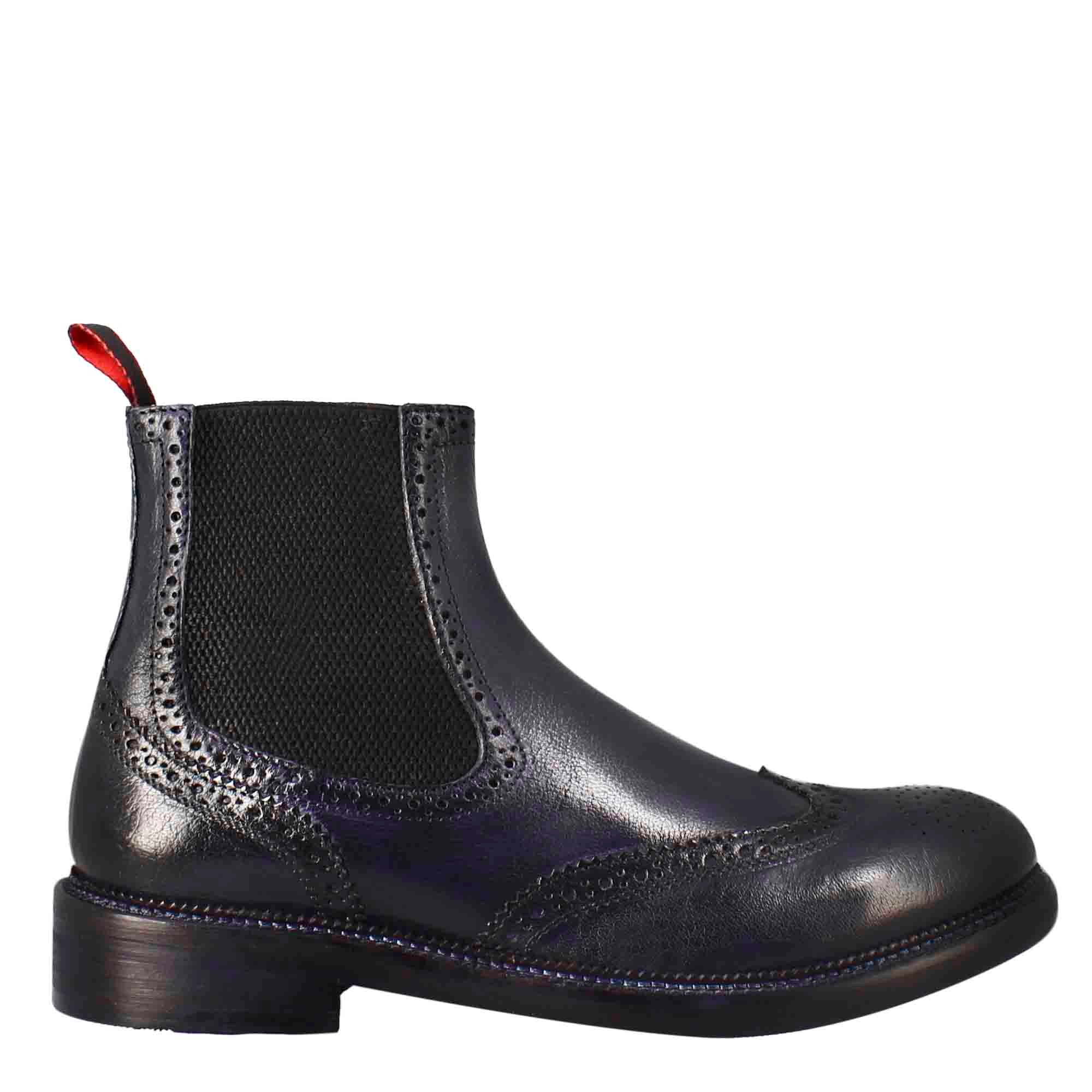 Men's candy chelsea boot in washed leather