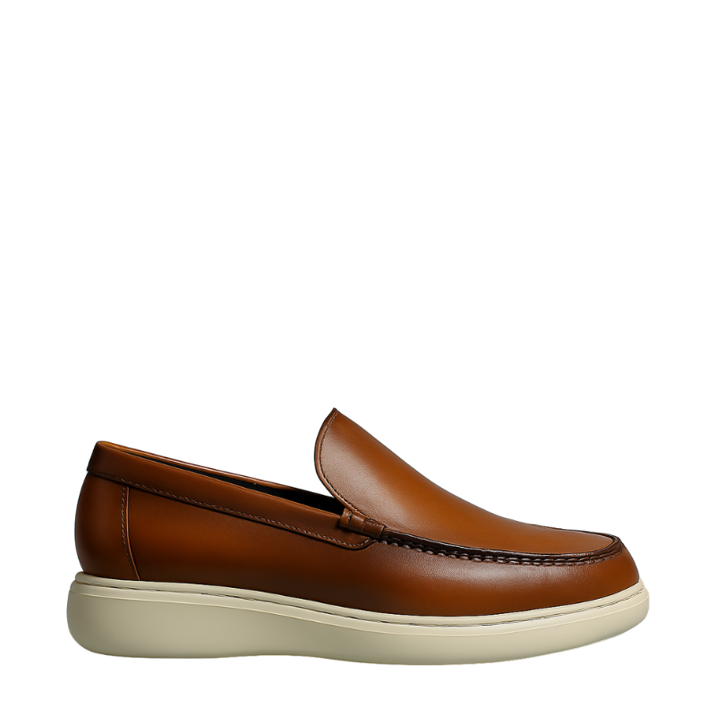 Men s Stylish Slip on Tan Loafer