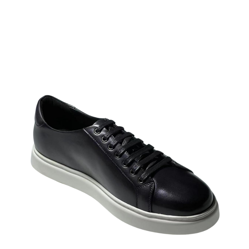 Men s Black Casual Lace up Sneaker Shoe