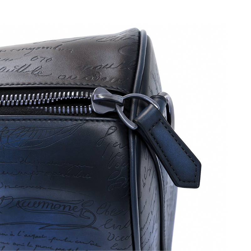 Premium Travel Duffel Leather Blue Luggage Bag