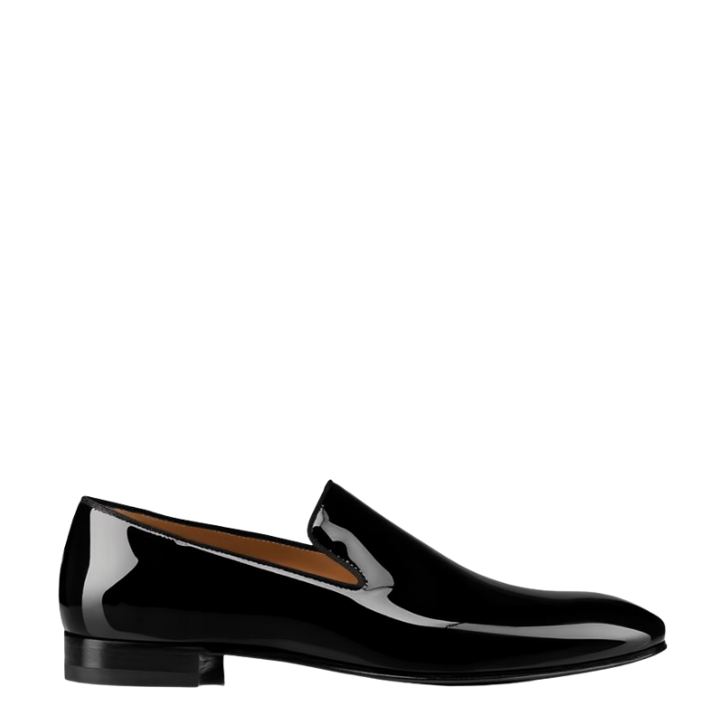 Polished Leather Patent Leather Slip-on Shoes
