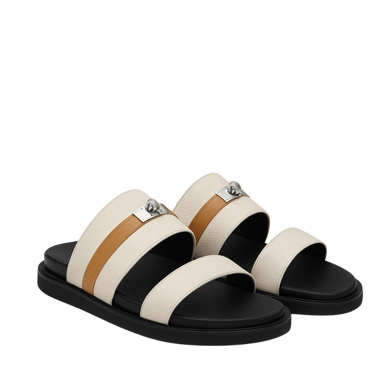Classic Leather Multi Strap Comfort Slipper