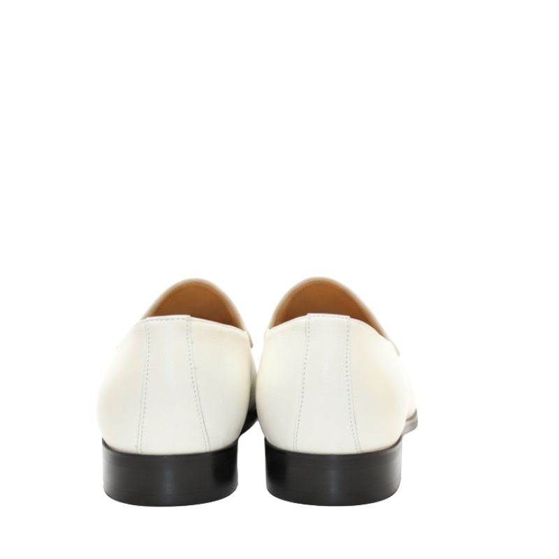 Luxury Leather Light Slip On Ivory Design Loafers