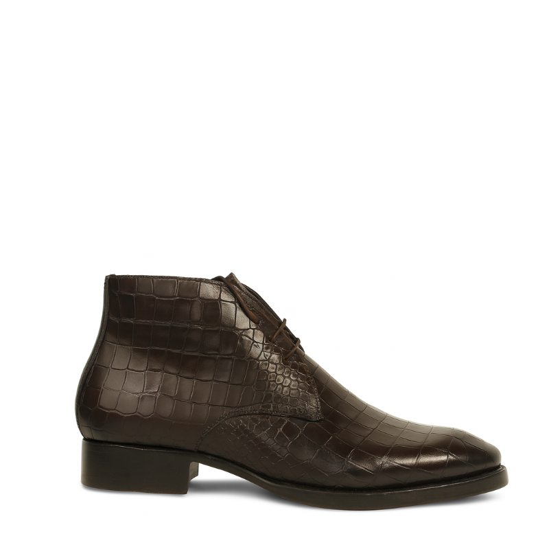 Croco Leather Chukka Boot for Men